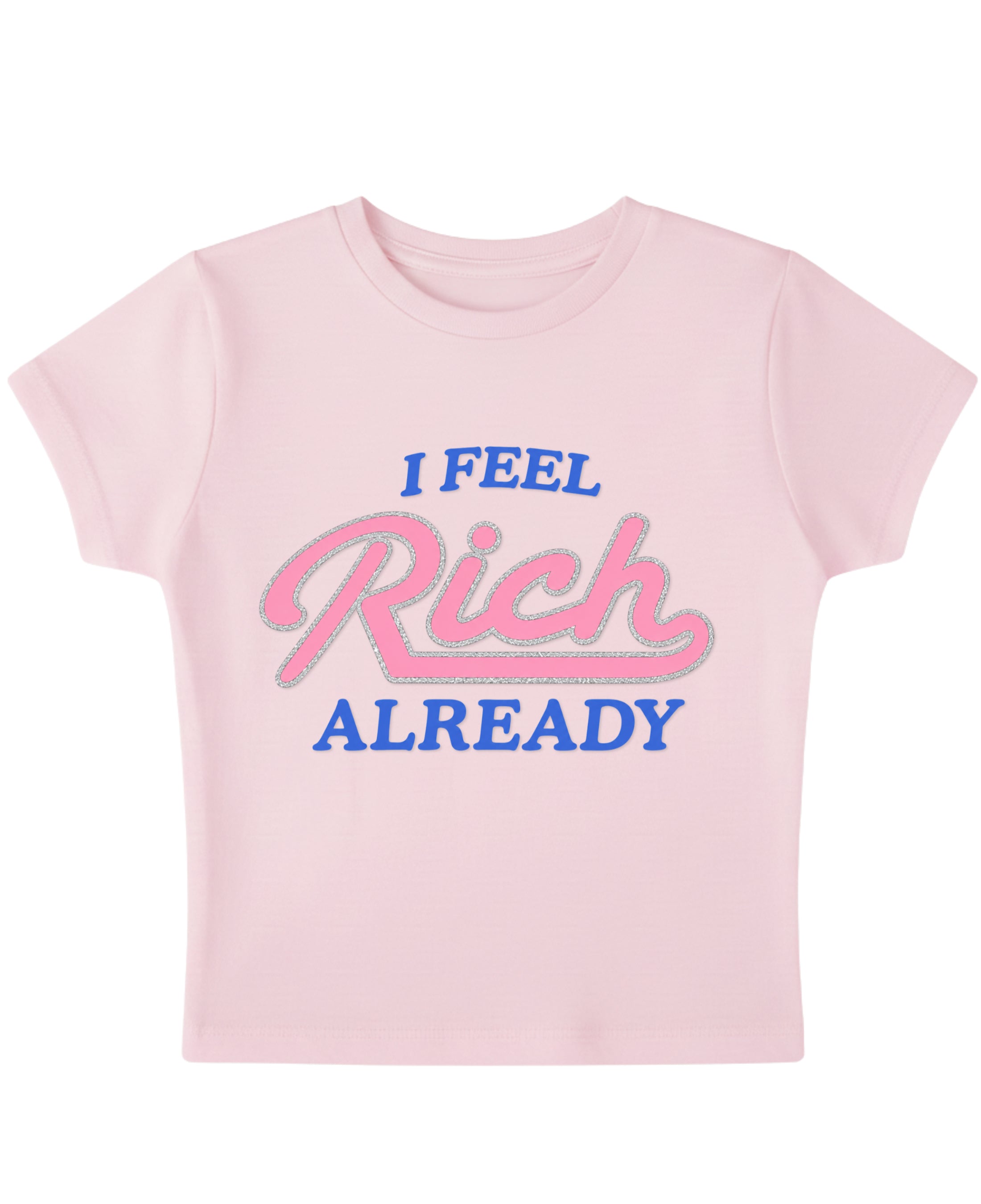 Baby Pink Baby Tee Front Design