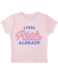 Baby Pink Baby Tee Front Design