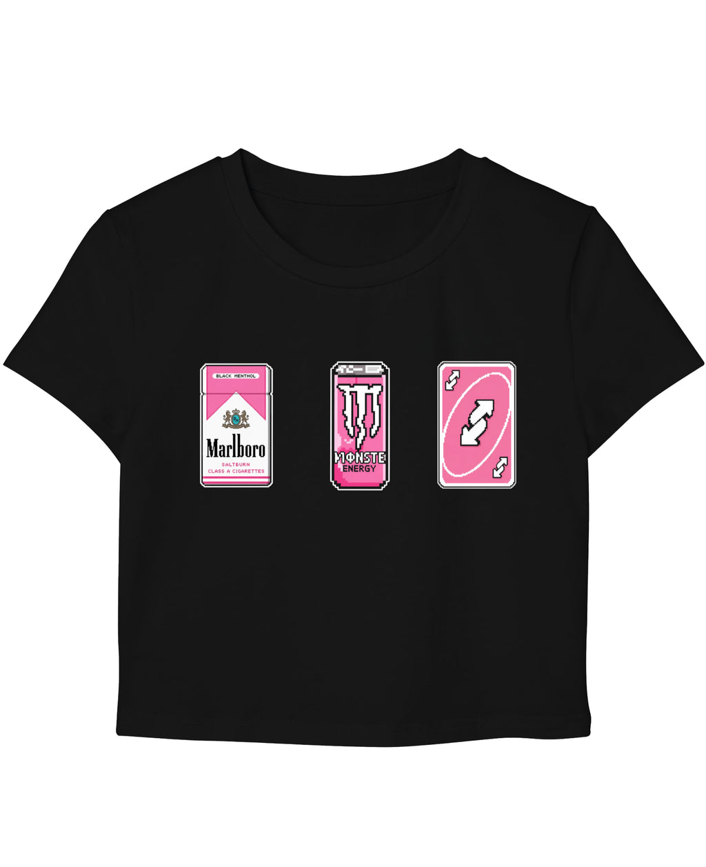 Black Baby Tee Front Design